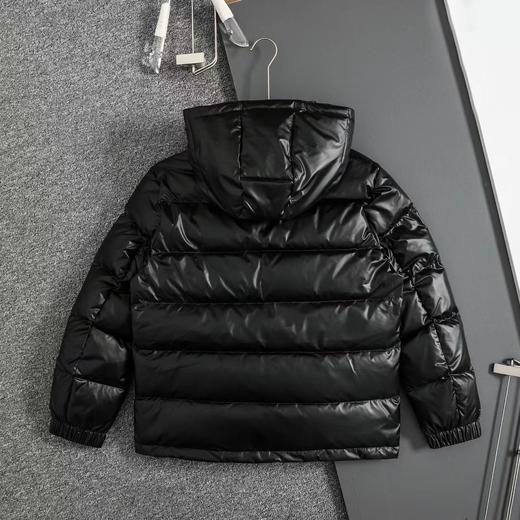 D111934胸前拉链设计25年秋冬黑杏拼色白鸭绒羽绒服 商品图7