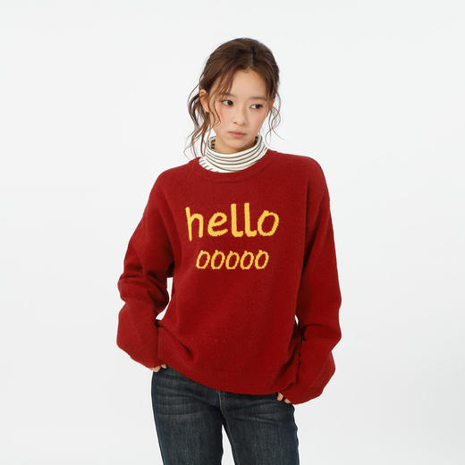 宽松基本款字母印花抗起球北级绒毛衣-纪念日百货门店同款167295710 商品图0