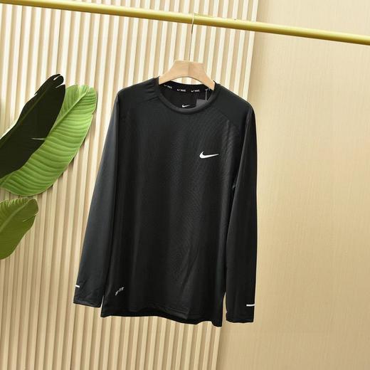 面料轻薄舒适透气！ 钩子耐克秋冬圆领男士运动轻薄弹力健身长袖三色T恤衫 打底衫!!硅胶立体logo! 商品图3
