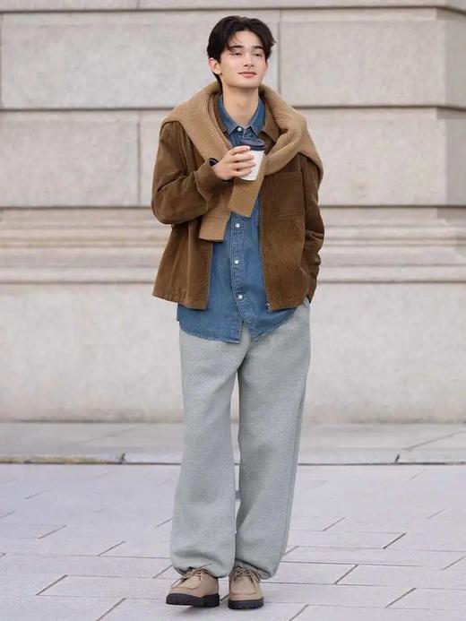 日单加厚重磅宽松运动直筒裤加绒可束脚 商品图3