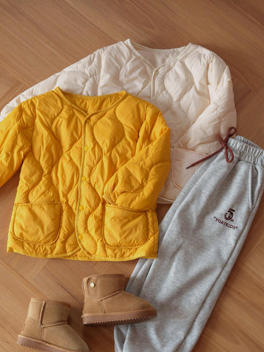 超级大捡漏❗️降温刚需❗️79元抢【HASHOS儿童葫芦花羽绒服/马甲】轻盈柔软超保暖❗️可单穿可内搭❗️✅90%白鸭绒填充  ✅四层防绒内胆设计，不跑绒 商品图5