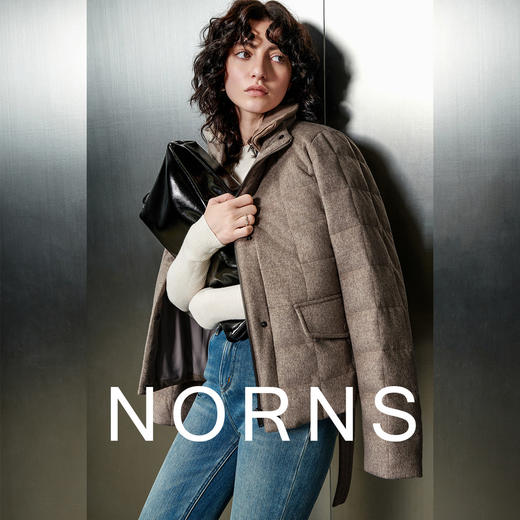 NORNS LADY诺恩【方糖奶霜】冬季短款外套立领显瘦方格保暖外套 T25WQ01743【现货】 商品图2