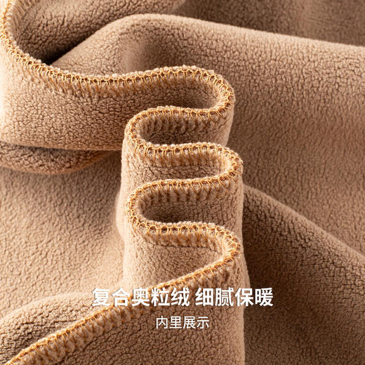 华夫格加绒保暖圆领卫衣 商品图9