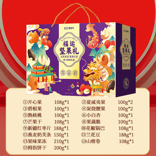 【节日礼盒】刻凡 福运坚果礼坚果礼盒 2168g 商品图4