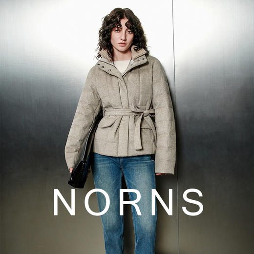 NORNS LADY诺恩【方糖奶霜】冬季短款外套立领显瘦方格保暖外套 T25WQ01743【现货】 商品图3