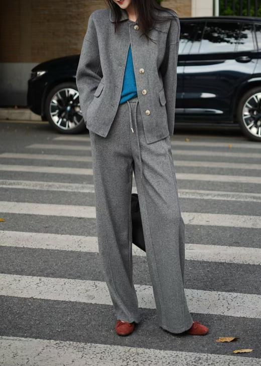 糯感云朵|设计感抽绳直筒裤 商品图5