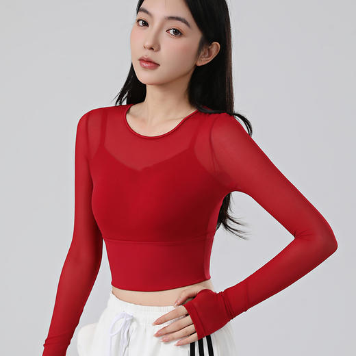 【BZYT】防震运动长袖假两件专业时尚修身透气运动内衣635 商品图2