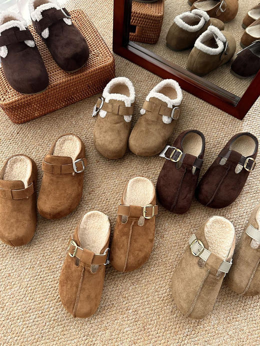 加绒勃肯系列❗️全包/半拖可选❗️穿不腻的神鞋【sandy.lady 天鹅绒+羊羔绒高品版勃肯鞋】超全款式，杜绝垃圾货❗️5cm隐形增高~   ☁️顺间拔高拉长腿部比例 ☁️ 商品图0