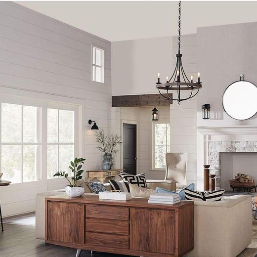 美国 美式复古枝形吊灯 黑色5灯头（不含灯泡）吸顶灯五头黑 商品图3