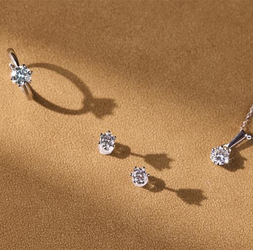 【2件-20】G.C珠宝GLORY CASE莫桑钻首饰系列 项链戒指手链套装 礼盒装带证书 合成碳硅石 强火彩！ 商品图4