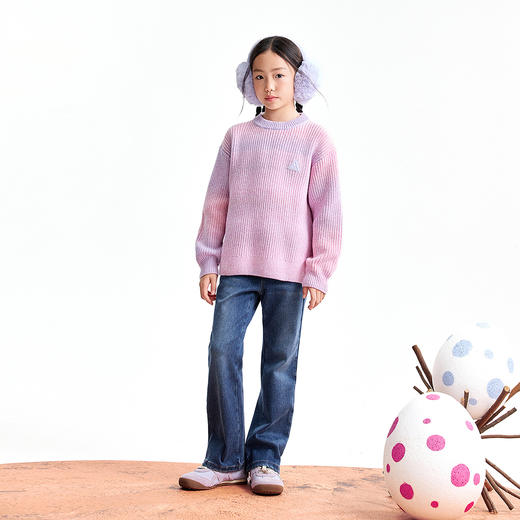 【实体店同款】女童圆领针织衫冬季新款安奈儿童装AG544033 商品图3