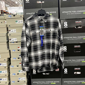 ORVIS 男士春秋棉质休闲撞色格子双口袋尖领工装长袖衬衫