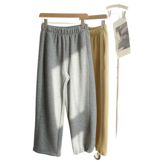 【一条过冬，俩种裤型任意切换】2025加绒加厚两穿休闲裤松紧腰宽松直筒阔腿运动卫裤女秋冬 商品图4