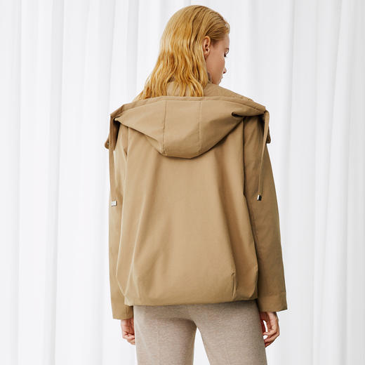 EITIE爱特爱防风显瘦短款保暖舒适纯色连帽羽绒服外套冬新款8011711 商品图4