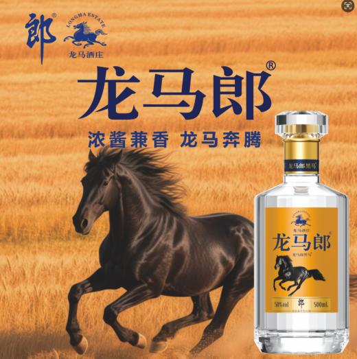 【预售】50度龙马郎黑马浓酱兼香型白酒500ml 商品图0