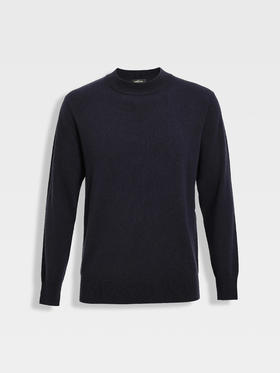 callisto星空蓝可机洗山羊绒毛衣