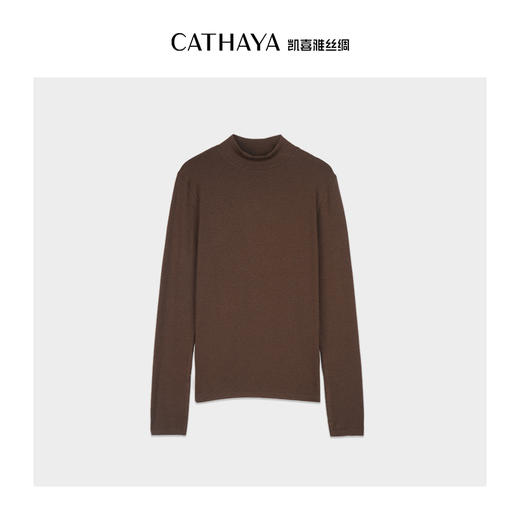 凯喜雅 珍珠羊绒半高领打底衫 商品图13