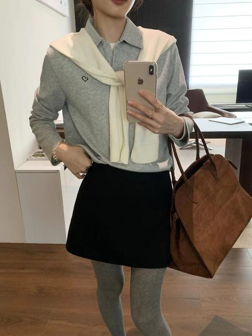 D111930冬季新款加厚羊毛毛呢半身裙显瘦气质a字裙 商品图2