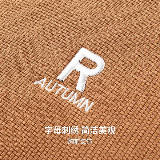华夫格加绒保暖圆领卫衣 商品图7