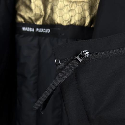 D111945三道杠连帽加厚棉服胸前刺绣logo字母长袖拉链夹克口袋外套 商品图9