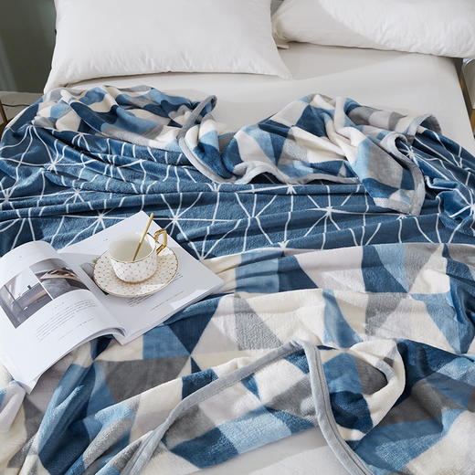 梦洁 克莱格双面暖暖绒毯 商品图1