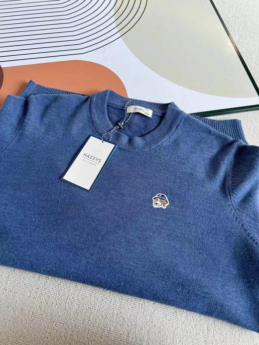 D111920秋冬新款纯色通勤上衣男保暖休闲毛衣羊绒针织衫上衣 商品图10