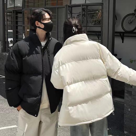 D111926冬季新款纯色印花保暖男女款羽绒棉服 商品图4