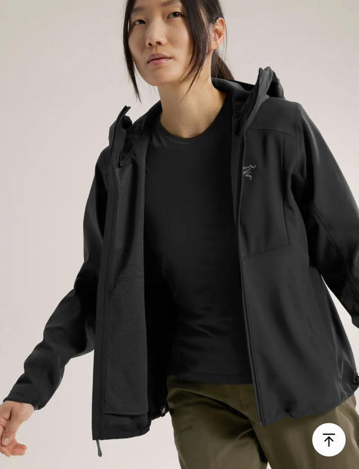 原单鸟家GAMMA HEAVYWEIGHT系列加绒女士连帽软壳夹克111901 商品图5