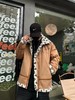 D111946麂皮绒复合内里小兔毛情侣高领加绒加棉外套 商品缩略图3