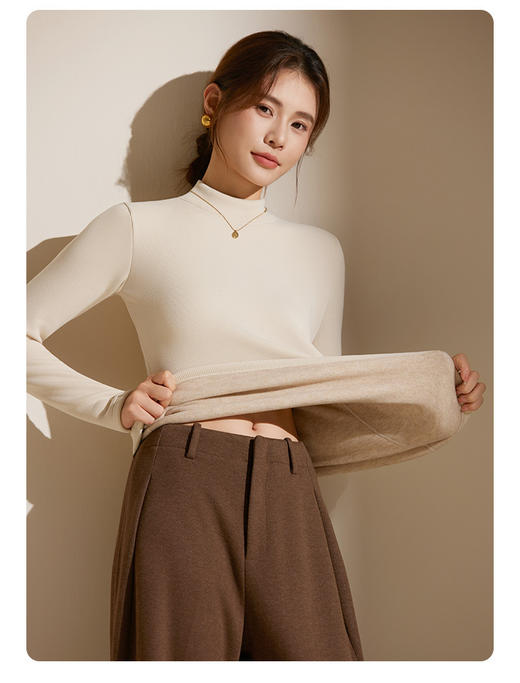 拒绝寒冷❌加绒加厚🔥双面软绒暖到心窝！【AILISCOCO莱赛尔羊毛暖绒衣】软fufu的触感~治愈一切☃️零下10℃也能美丽不冻人！ 商品图6