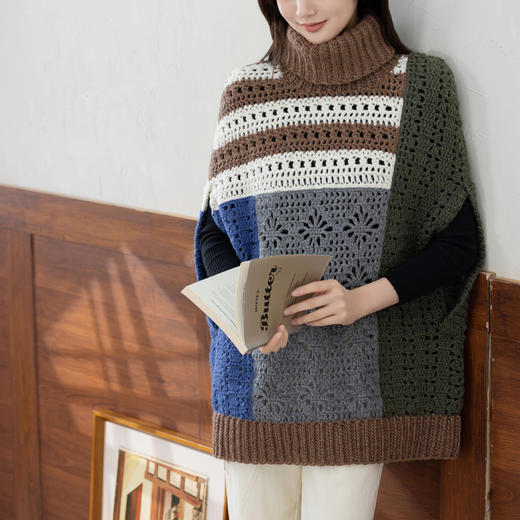 苏苏姐家易一斗篷手工diy钩针自制粗羊毛线上衣编织毛线团材料包 商品图3