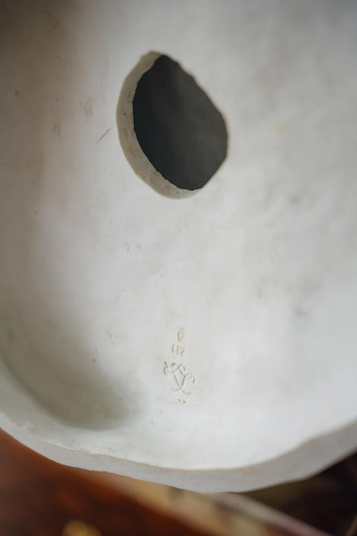 独角鹿西洋古董19世纪末20世纪初法国出品古典人物主题素胎瓷群雕作品《酒神的凯旋》 商品图9