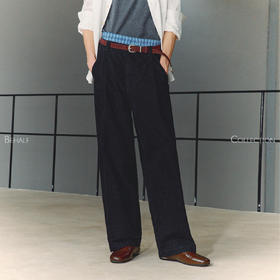 714street高端线 BEHALF 重磅全棉水洗 古着感定番收脚休闲长裤