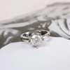 【天然正品】钻石小鸟PT900经典简约四爪款花朵造型1.00克拉钻石戒指14号（戒圈可改）女士081125NJS04 商品缩略图5