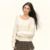 Ariseism 美式复古圆领针织开衫毛衣女秋冬新款上衣 商品缩略图0