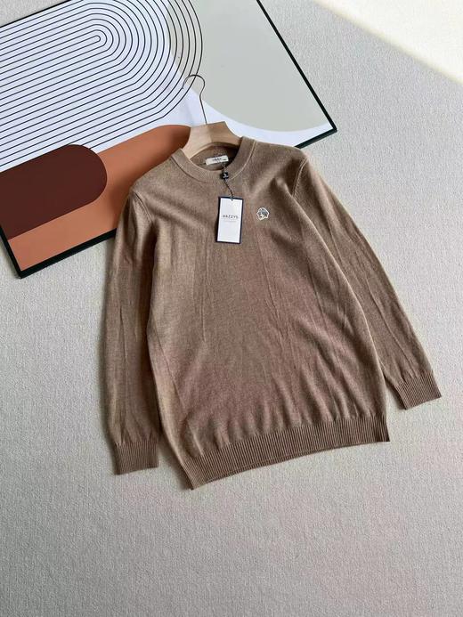 D111920秋冬新款纯色通勤上衣男保暖休闲毛衣羊绒针织衫上衣 商品图6