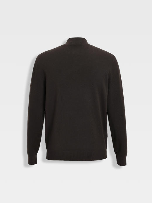 callisto黑色羊毛混纺中领毛衣 商品图11