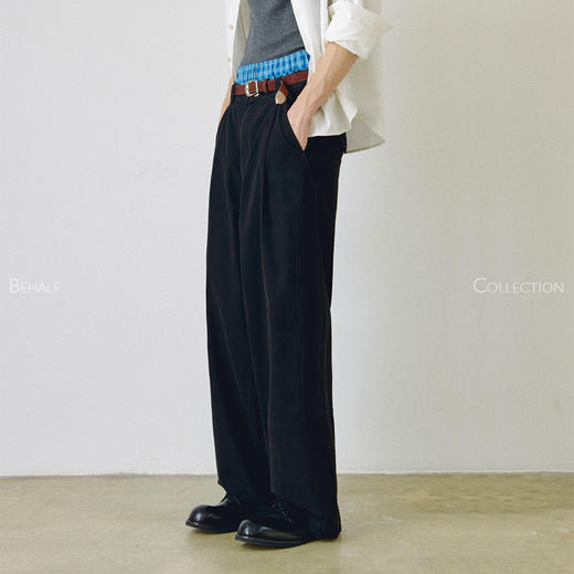 714street高端线 BEHALF 重磅全棉水洗 古着感定番收脚休闲长裤 商品图1