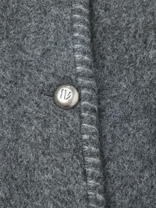 2025 秋冬新款双面呢大衣 经典版型显瘦中长款 高端羊毛混纺气质毛呢外套 商品图3