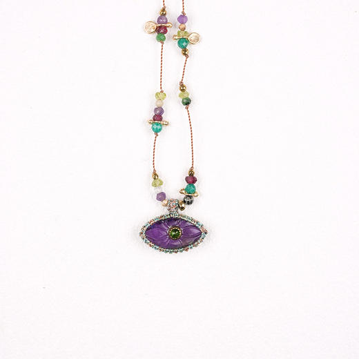 北京仓｜ROOM SERVICE-IRIS-紫水晶 眼睛形 吊坠 项链［法国设计师］ 商品图5