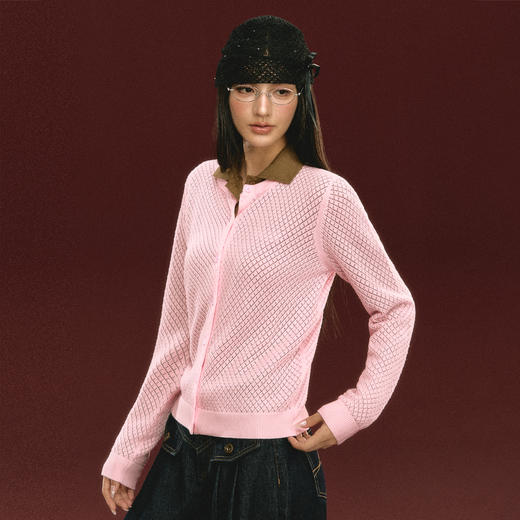 Ariseism 美式复古设计感针织开衫毛衣女秋冬新款上衣 商品图3