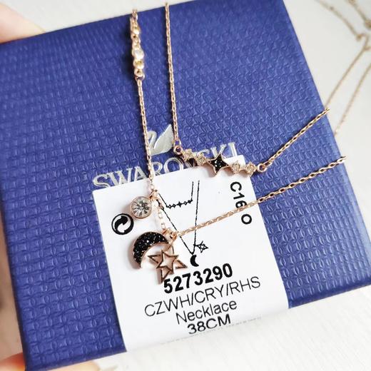 D111918神秘星月双层锁骨项链可以分开佩戴哈 商品图2