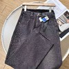 D111932保暖复古星空纹阔腿牛仔裤高腰宽松显瘦直筒阔腿裤 商品缩略图12