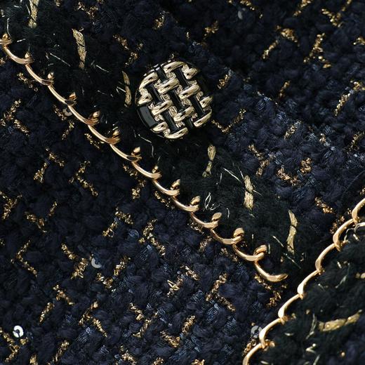 「高货wl」全新升级【铂金会员367/天猫499/差价132】(02312)洛诗琳法式重工金线小香风外套2025秋冬粗花呢羊毛外套 商品图3