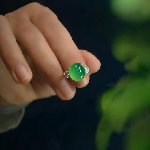 “泓”18k翡翠戒指 商品图0