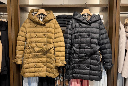 到手价4599元 巴宝莉Burberry超级特价，女士中长款棕色内衬格纹连帽羽绒服 美国代购，无中文标签，介意慎拍 商品图4