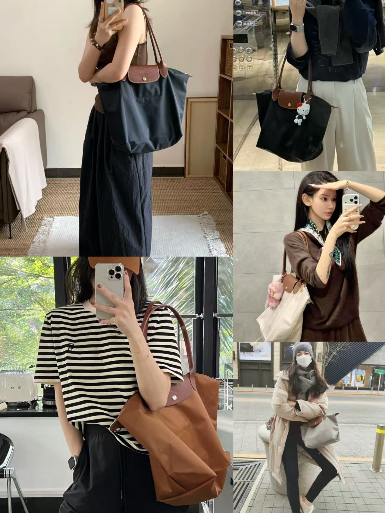 经典款大中小单肩包来啦！龙X饺子包！