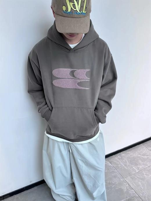 CryingCenter 24秋冬logo刺绣经典低饱和连帽加绒卫衣 哭喊中心 商品图3