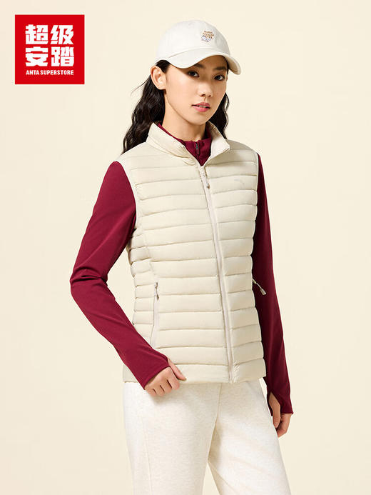 超级安踏轻薄羽绒马甲女士秋冬修身防泼水保暖运动外套162546902U 商品图0