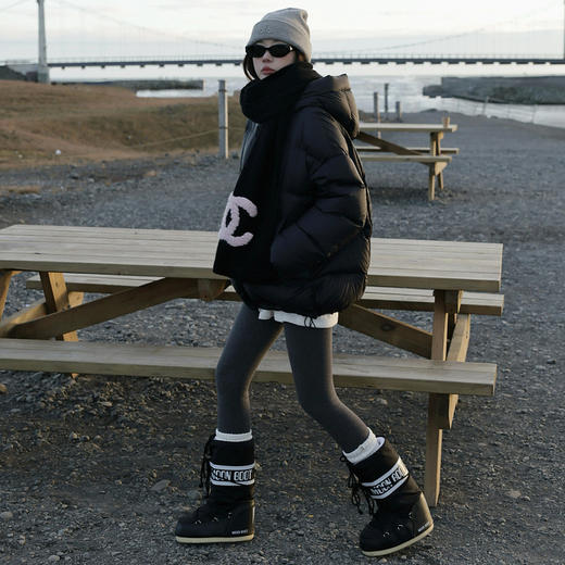 羊绒蛋白小暖炉收腹平纹加绒九分打底裤 1109 薄绒厚绒可选 60S支精梳棉触感细腻柔软，加宽11cm高腰设计，轻压包裹不紧绷 视觉拉长腿部线条 更显纤细 商品图7